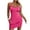 Rose red, variant on Women Sleeveless Solid Casual Spaghetti Strap Cami Bodycon Dress