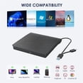 thumbnail image 5 of External Blu Ray Drive Support 50G Disc Read/Write Bluray Drives Portable 3D Blu Ray Burner Suitable for Windows 7/8/10/11 MacOS, 5 of 7