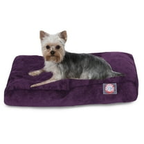 Majestic Pet | Villa Velvet Shredded Memory Foam Rectangle Pet Bed For Dogs, Removable Cover, Aubergine, Medium