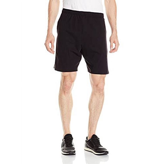 Hanes Men's Jersey Short with Pockets, Black, XX-Large