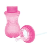 Nuby Easy Grip Soft Straw Sippy Cup, 10 fl oz, Pink