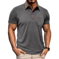 thumbnail image 2 of Men's Slim Fit Warm Base Layer Top Long Sleeve Semi High Neck Sports Fitness T-Shirt Polycotton Thermal Casual Workout Training Essential | JASKFLY,Dark Gray M, 2 of 8