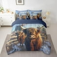 thumbnail image 2 of Homewish Highland Cattle Twin Bedding Sets 7-Piece for Teenagers,Farmhouse Animal Bedding Comforter Set Microfiber,Vintage Windmill Cabin Breathable Sheet Sets,Lightweight Room Decor,Reversible, 2 of 8