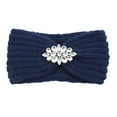 thumbnail image 3 of Xihbxyly Diadema de Punto para Mujer, Acogedora Lana Acrílica, Elegante Diseño de Nudo con Diamantes de Imitación, Estilo Bohemio Invernal, Estilo Casual o Urbano, Accesorio para Fiestas y Clubes, Ta, 3 of 3