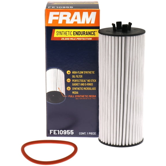 FRAM Synthetic Endurance Premium Oil Filter, FE10955, 25K mile Replacement Filter for Select Chrysler, Dodge and Jeep Vehicles