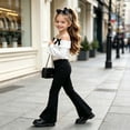 thumbnail image 2 of Enyan Tween Girl Trendy Clothes Teen Girls 2-Piece Outfit Long Sleeve Suspender Cami+Bell Down Pant Fall Spring Set, 2 of 9