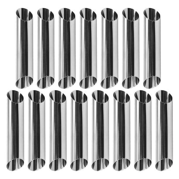 15 moldes de acero inoxidable para croissants daneses (plateados)