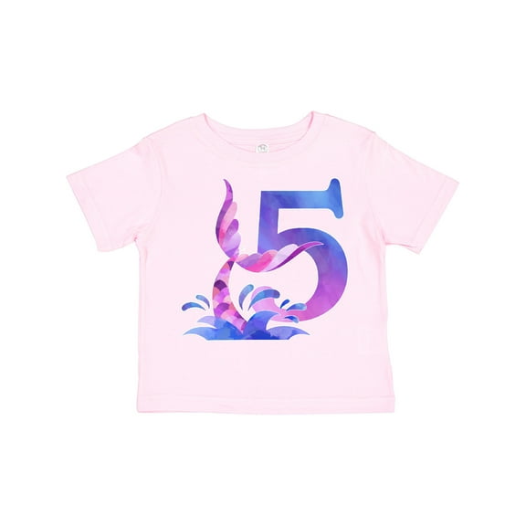 Inktastic 5th Birthday Mermaid Tail Boys or Girls Toddler T-Shirt