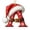 A, variant on 26 Initials Christmas Ornaments Acrylic Letter D Santa Hat Pendants,for Xmas Tree Home Decor