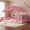 Pink, variant on Afuhokles Full Size Floor Bed with Safety Guardrails, Reading Nook and Storage Drawers, Pink