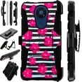 thumbnail image 1 of WORLD ACC LuxGuard Holster Case Compatible with Nokia C5 Endi Hybrid Phone Cover (Flower Stripe), 1 of 1
