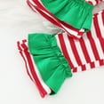 thumbnail image 5 of Mercatoo Toddler Baby Girl 1st Christmas Outfits Set Long Sleeve Sweatshirt Top and Striped Flare Pants Kids Clothes, 5 of 6