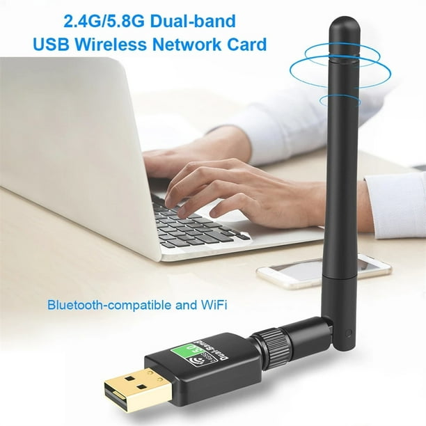 USB Wifi+BT V5.0 Adapter Wireless Connection Dongle Bluetooth