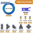 thumbnail image 1 of 17Pcs AGASHE PU Tubing Quick Connect Air Hose Fittings Kit: 4/6/8/10/12mm, universal thread, quick release. Metal & PVC straight, 1 of 5