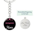 thumbnail image 2 of Dog Mom Keyring Bolognese Mama Circle Keychain Stainless Steel or 18k Gold, 2 of 12