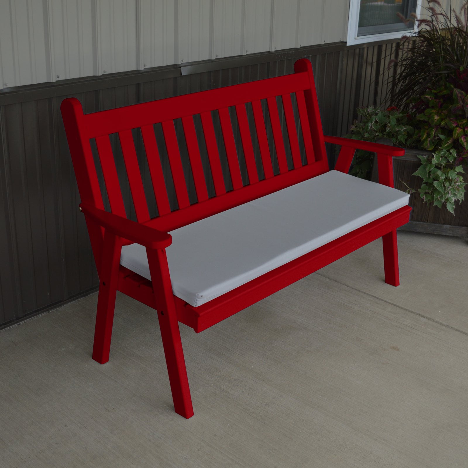 A & L Furniture Yellow Pine Traditional English Garden Bench