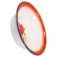 thumbnail image 2 of Vintage Enamel Bowl Set Flower Pattern Food Container for Home, 2 of 8