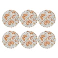 thumbnail image 2 of Bingfone Vintage Retro Floral Butterfly Leather Drinks Coasters With Set Of 6,Suitable For Home Kitchen,Coffee Cup Coasters Home Gift, 2 of 9