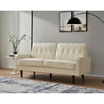 thumbnail image 2 of US Pride Furniture Acire 69.3" Faux Leather Cushion Back Sofa, White, 2 of 5