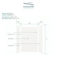 thumbnail image 5 of Transolid EWK483672-31 Expressions 48" W X 36" D X 72" H Three Panel Shower Wall Kit -, 5 of 6