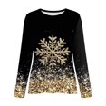 thumbnail image 4 of Titcea Christmas Tops for Women Long Sleeve Crewneck Fashion Xmas Print Cute Pullover Loose Comfy Lightweight Casual Tops, 4 of 9