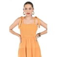 thumbnail image 5 of Vestido midi con detalle smock Roman Fashion /Juvenil, 30105 (Naranja) naranja M, 5 of 5
