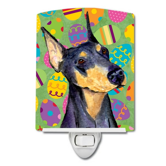 Doberman Easter Eggtravaganza Ceramic Night Light