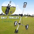 thumbnail image 1 of Golf Bag 2 Wheels Aluminum Collapsible Foldable Golf Trolley No Brake, 1 of 12