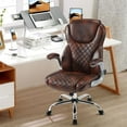 Leather Executive Office Chair High Back Ergonomic Office Desk Chairs