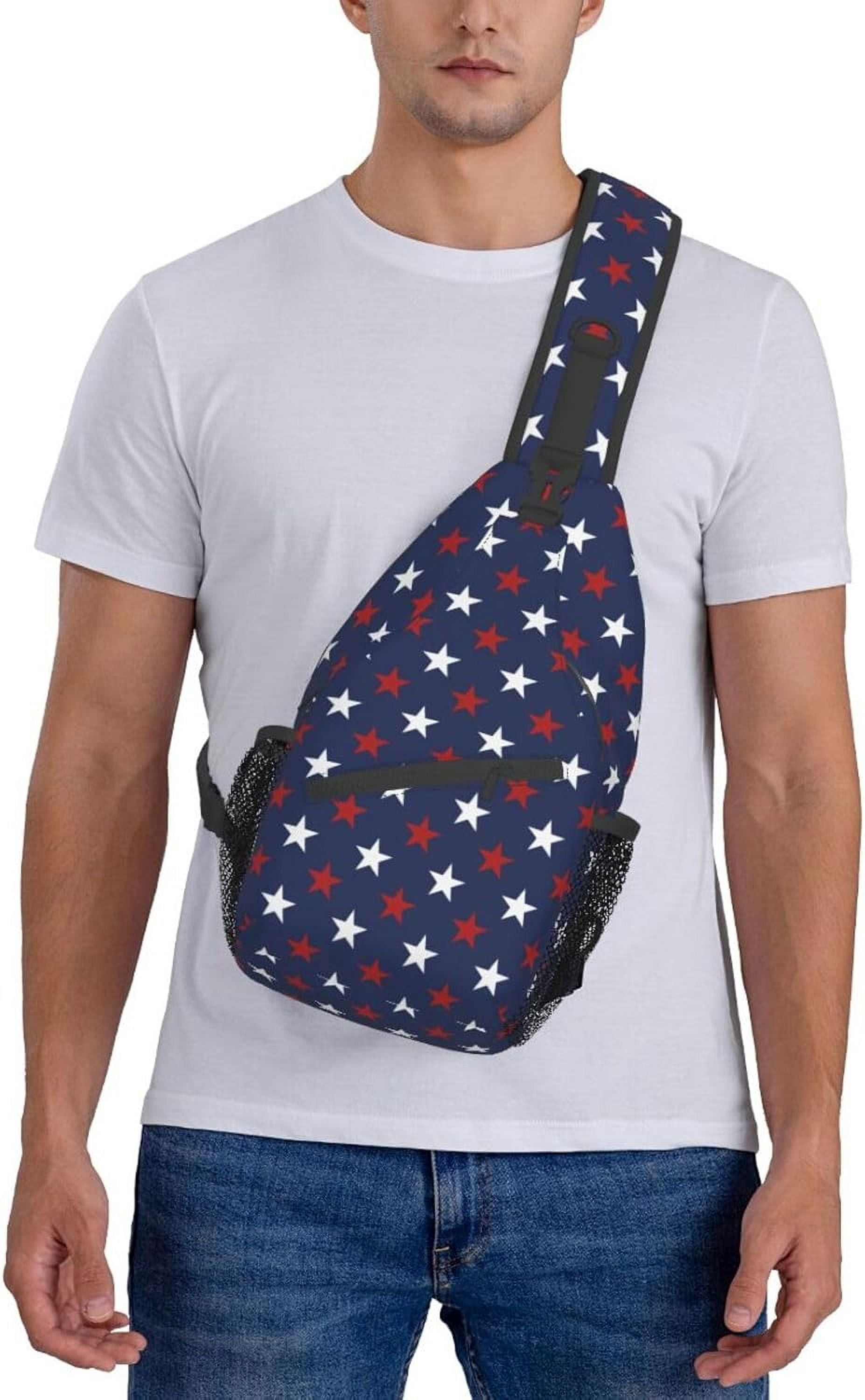 Sling Bag Baseball Vintage Sport Hiking Daypack Crossbody Shoulder Backpack Travel Chest Pack for Men Women