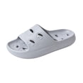 thumbnail image 3 of IEMIEMIEM Mens Shower Shoes Quick-Dry Bathroom Slippers with Drainage Hole Non-Slip Gym Slides Arch Support Pool Shower Sandals for Dorms 7-7.5 wide, 3 of 5