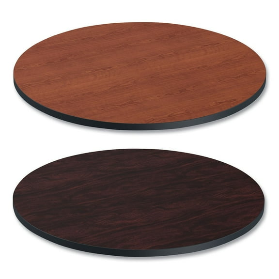 Alera ALETTRD36CM 35.5 in. Diameter Round Reversible Laminate Table Top - Medium Cherry/Mahogany