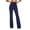 Blue, variant on Women's Dress Pants High Waisted Stretch Formal Business Slim Flared Work Pants with Pockets Fall Spring Pull On Office Slacks Brown XXL