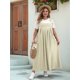 thumbnail image 4 of Vestido de Verano para Mujer, Talla Grande, Informal, Sin Mangas, con Tirantes Finos, para Playa Albaricoque XL, 4 of 8