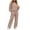 Khaki, variant on Wide Leg Sweatpants Sets for Women 2 Piece Outfit,Long sleeves Hoodie,High Waist Pants,with Pockets,Solid Color Casual Sets,Fall Tracksuit,Spring Casual Outfits