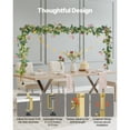 thumbnail image 3 of KFFKFF Adjustable Over-The-Table Rod Stand with Clamps, 13"-42" Height & 28"-98" Length Range, Metal Table Arch Frame with Rattan Design, Ideal for Wedding, Birthday, and Holiday Decorations, Gold, 3 of 9