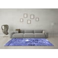 thumbnail image 3 of Ahgly Company Indoor Square Patchwork Blue Transitional Area Rugs, 4' Square, 3 of 4