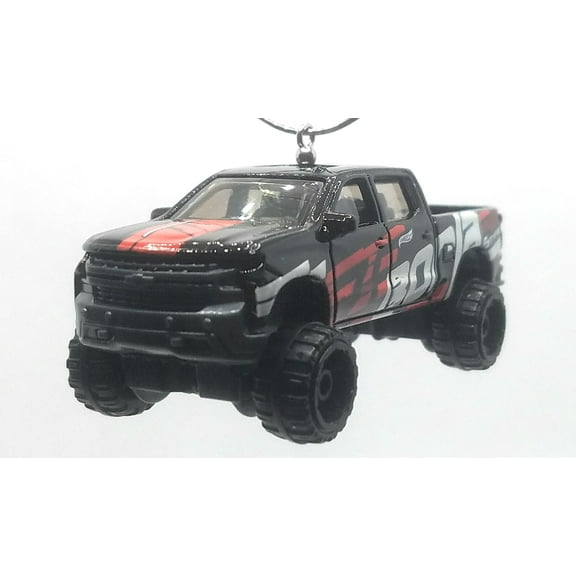 Christmas Ornament for 2019 Chevy Silverado Trail Boss Black/Red White Decals
