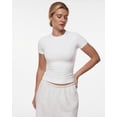 thumbnail image 2 of Camiseta Ultra Corta de Manga Corta para Mujer INLYRIC Blanca Nieve Talla M, 2 of 5