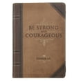 thumbnail image 2 of Strong and Courageous Antiqued Zippered Classic LuxLeather Journal - Joshua 1:9, 2 of 7