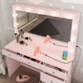 thumbnail image 6 of Boahaus GRWM Diana Pink Makeup Vanity with 7 Drawers, Mirror, Lights & Charging Station, 6 of 7