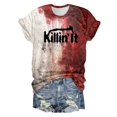thumbnail image 1 of YDLCAFD Easter Womens Printed Short Sleeve O Neck T Shirt Top Blouse, 1 of 5