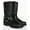Black, variant on Cowboy Boots for Men Square Toe Pull on Western Boot Leather Mid Calf Casual Work Boots