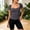 *Dark Gray, variant on Women's Square Neck Short Sleeve T-Shirt,Casual Slim Fitted Solid Basic Top Black,Women's Plus L