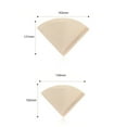 thumbnail image 2 of Labymos 100pcs/set V-Shape Drip Paper Wooden Organic Coffee Powder Filter Paper Drip Coffee Pot Filter, 2 of 8