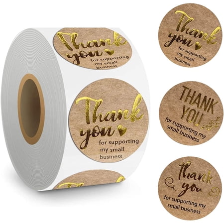 Thank You Stickers, 1 inch Thank You for Your Supporting My Small ...