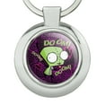 thumbnail image 3 of Invader Zim Gir Doom Dance Keychain Classy Round Chrome Plated Metal, 3 of 5