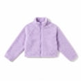 thumbnail image 6 of Horkkom Girls Fleece Jacket Teen Solid Color Cropped Zip Up Collared Sweatshirts Kids Casual Trendy Jackets 14-15 Years, 6 of 6
