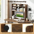 thumbnail image 6 of Gymax 3-Tier Desktop Bookshelf w/ 6 Shelves Desk Organizer for Computer Desk Brown, 6 of 10