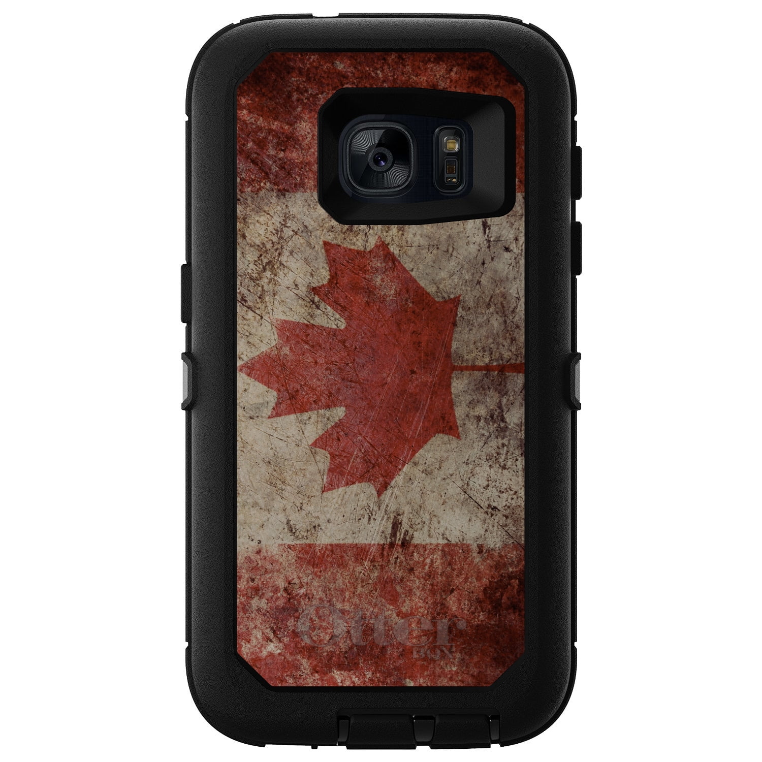 DistinctInk Custom Black OtterBox Defender Series Case for Samsung Galaxy S7...
